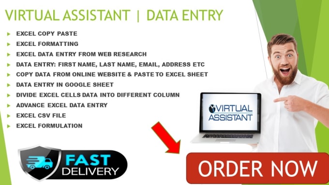 Gig Preview - Do any type of data entry copy paste work or web research