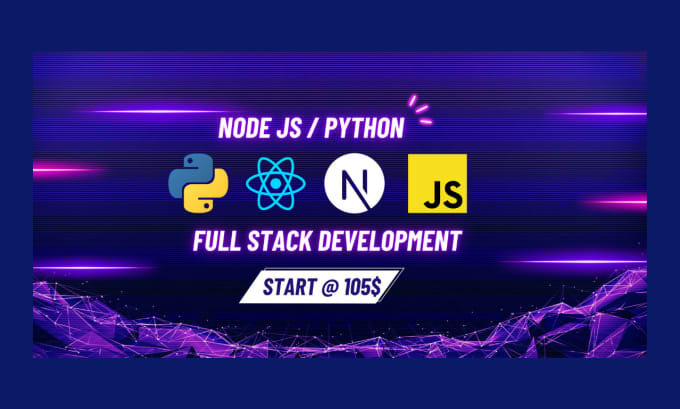 Gig Preview - Do full stack web development using python or nodejs