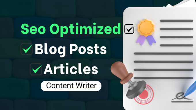 Gig Preview - Research and write SEO optimized blog posts or articles