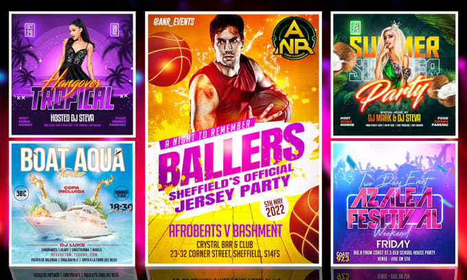 Gig Preview - Design motion, sports, dj club, party, event flyer, poster