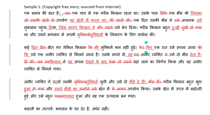 online hindi proofreading