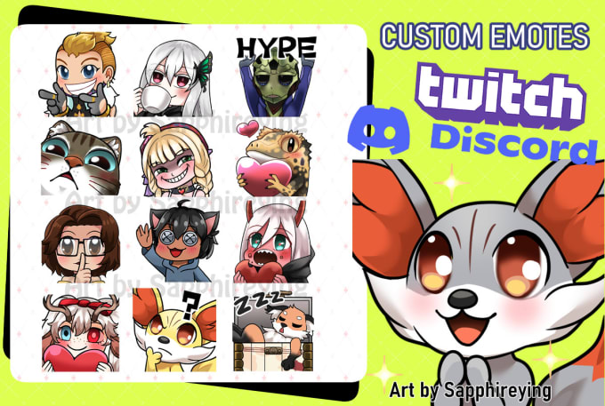 Gig Preview - Draw cute chibi emotes emotes for twitch and discord