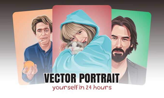 Gig Preview - Draw realistic vector art portrait illustration