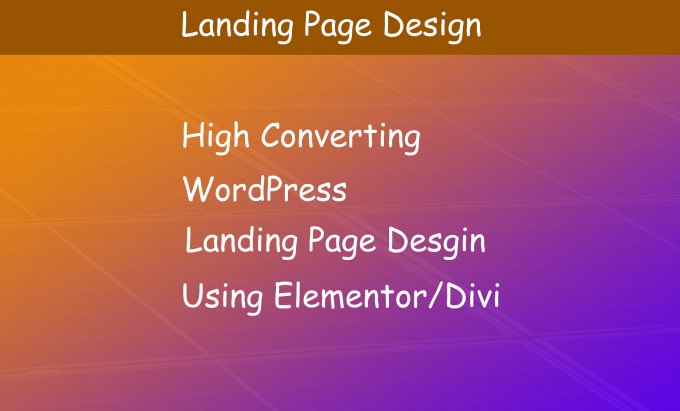 Gig Preview - Design a responsive wordpress landing page website