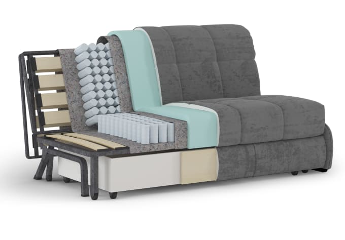 Gig Preview - Product animation 3d of furniture bed sofa kitchen video