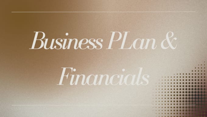 Gig Preview - Prepare investor ready business plans and financials for you