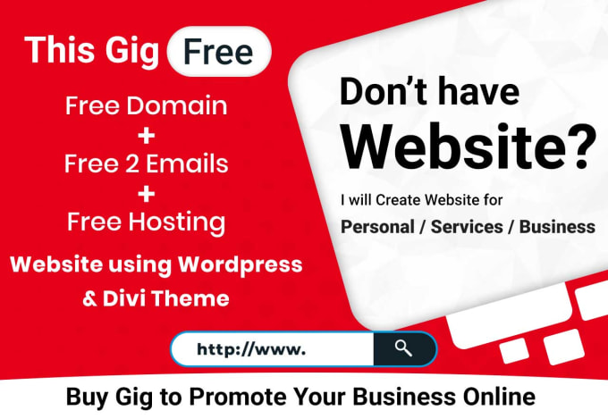 Gig Preview - Create professional business, individual wordpress website