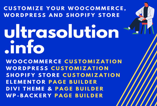 Gig Preview - Create custom woocommerce design, wordpress and shopify store