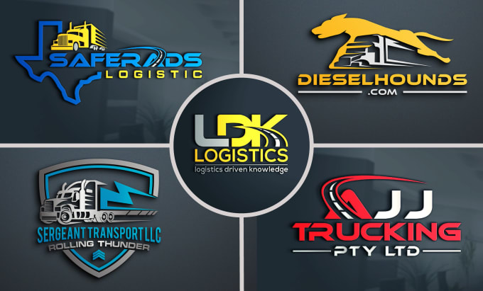 Gig Preview - Make elegant transport logistic and trucking logo