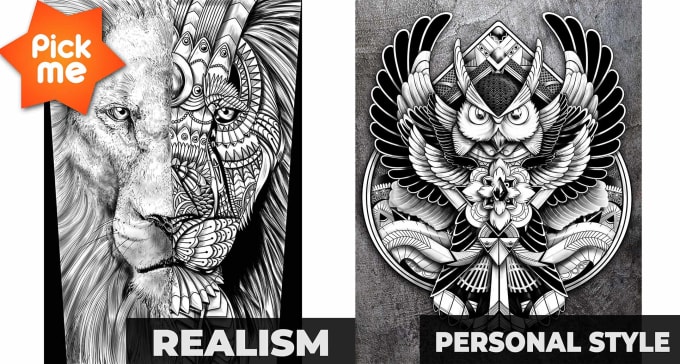 Gig Preview - Create a stunning tattoo design for you