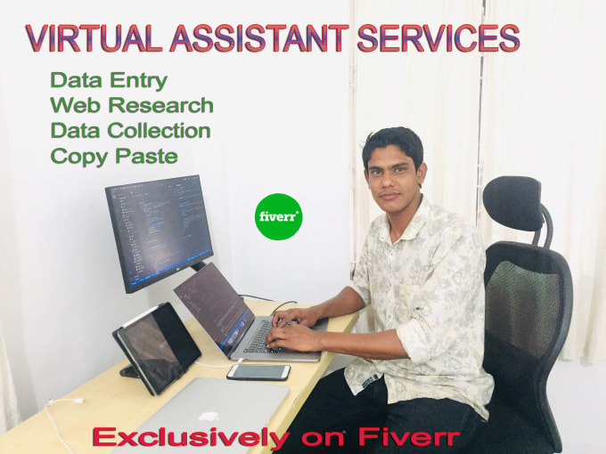 Gig Preview - Be your virtual assistant for data entry, web research, excel and copy paste