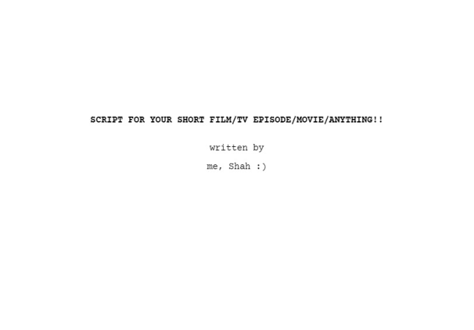 Gig Preview - Write screenplays for you