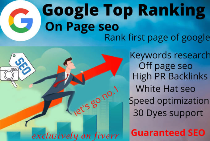 Gig Preview - Do google top ranking with on page seo in your website