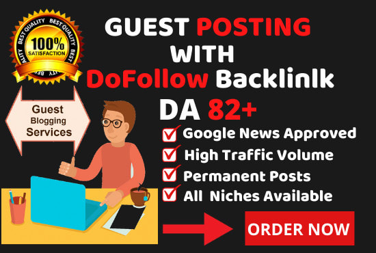 Gig Preview - Provide high authority guest post with dofollow backlinks on da 83 site