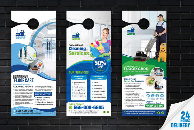 Gig Preview - Do professional door hangers for cleaning service or other services