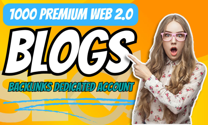 Gig Preview - Offer SEO backlinks web blogs with a dedicated account