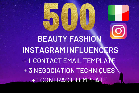 Gig Preview - Give you up to 500 italian influencers on instagram