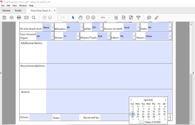 Gig Preview - Create a fillable pdf form or convert to a fillable pdf form