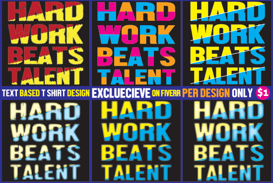 Gig Preview - Create awesome text based t shirt design