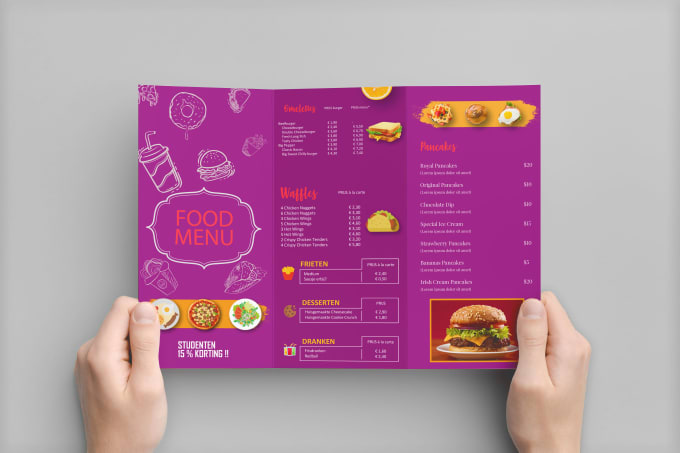 Gig Preview - Design your  restaurant menu and food menu within 24 hours