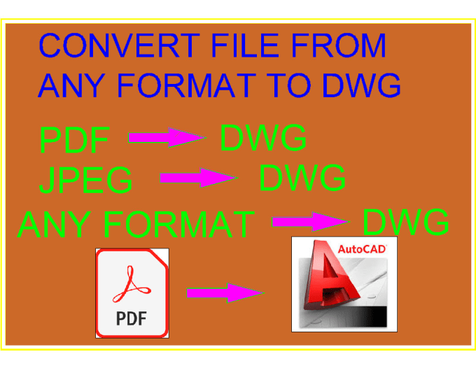 Gig Preview - Convert from any format to autocad dwg, hand sketch to dwg