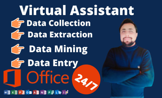 Gig Preview - Virtual assistant for data entry in less than 24 hours