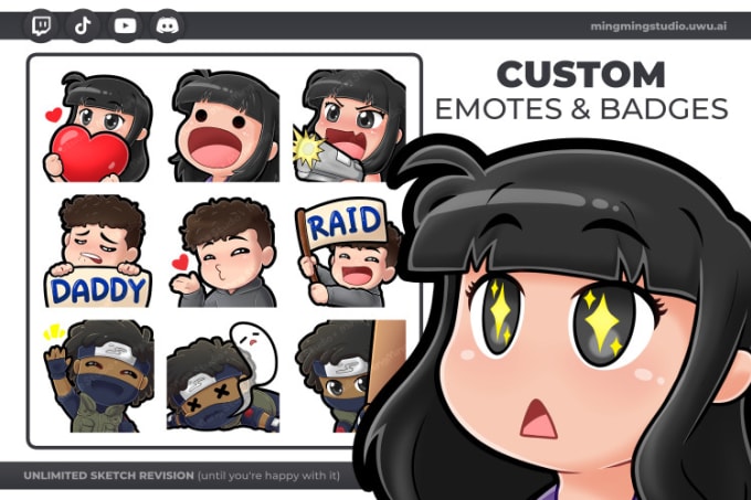 Bestseller - help create your twitch emotes or badges