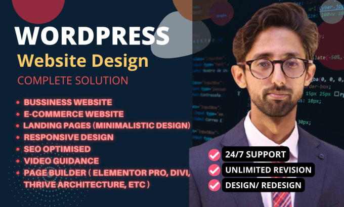 Gig Preview - Design, develop and redesign wordpress website