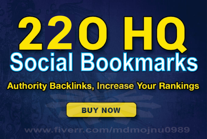 Gig Preview - Help to rank your website by 220 social bookmark  SEO backlinks