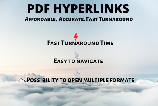 Gig Preview - Hyperlink your pdf or make pdf clickable within few hours