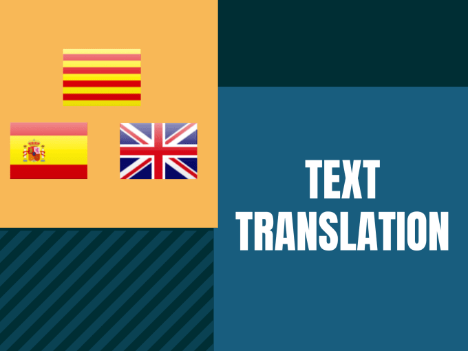 Gig Preview - Transale any text between english, spanish or catalan