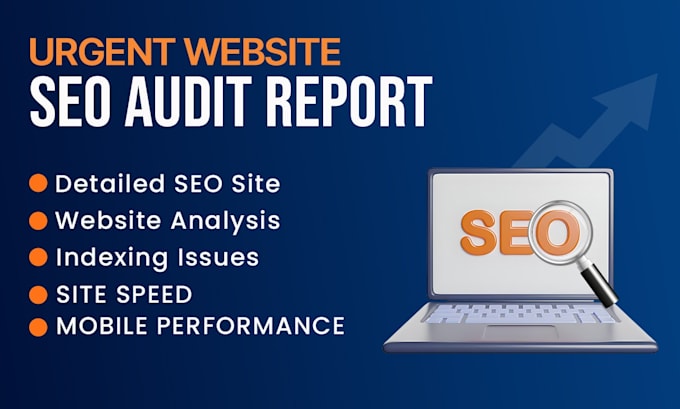 Gig Preview - Offer urgent website audit report and detailed SEO site for website analytics