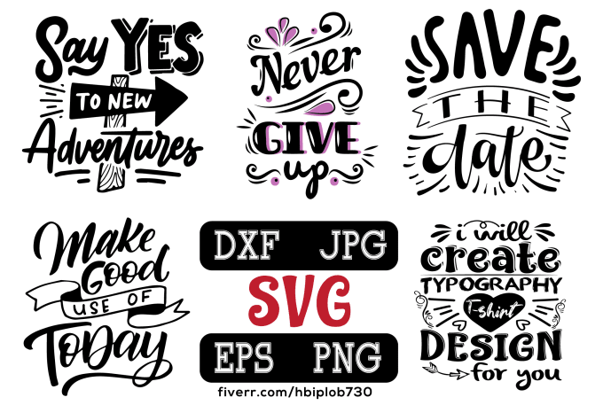 Gig Preview - Do cute quote designs and svg cut files bundle