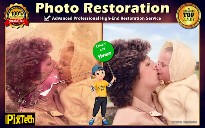 Gig Preview - Restore, repair, enhance, and retouch your old photos professionally