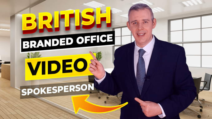 Gig Preview - Be your video spokesperson presenter in a branded office