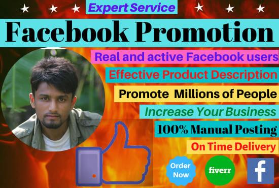 Gig Preview - Do facebook promotion service manually in USA