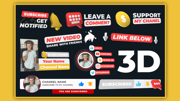 Gig Preview - Make brilliant youtube subscribe button animation