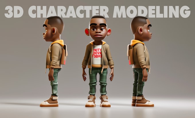 Gig Preview - Design 3d cute cartoon character modeling for mascot, animation, game