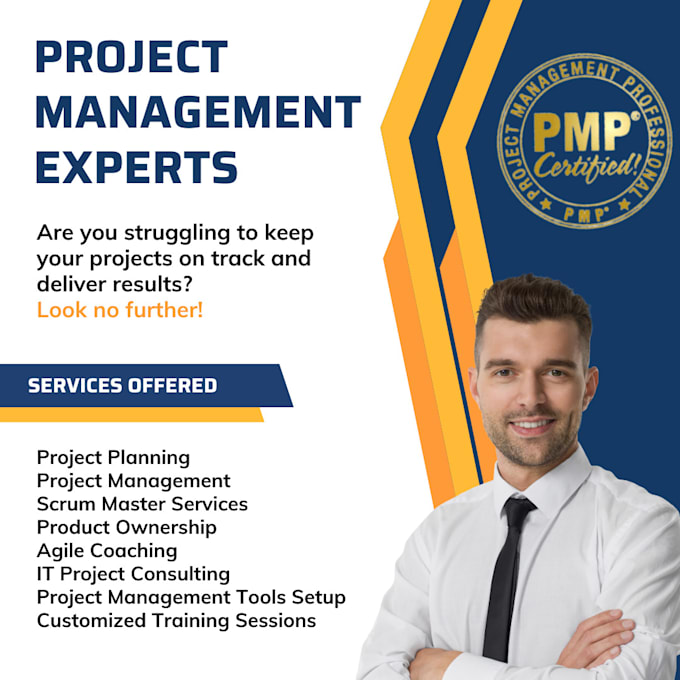 Gig Preview - Provide expert project management services pmp certified