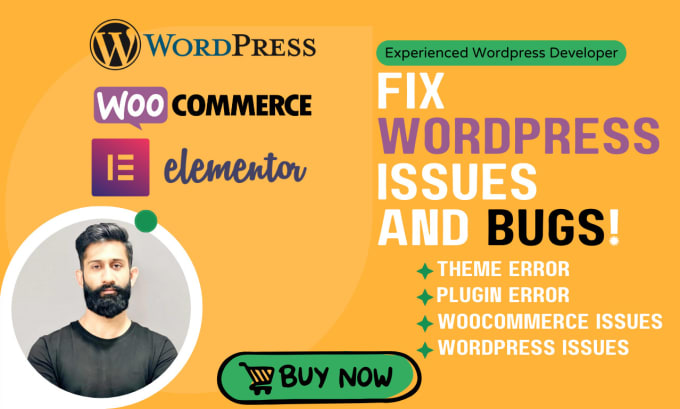 Gig Preview - Fix wordpress issues, wordpress website and remove errors