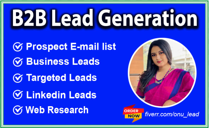 Gig Preview - Do b2b lead generation, linkedin lead generation and build a prospect email list