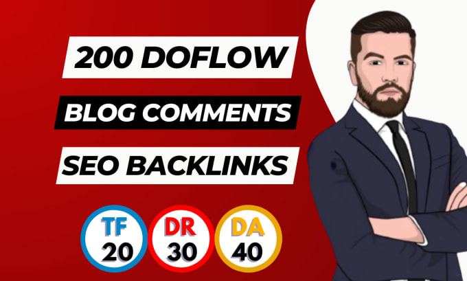 Gig Preview - Do 200 high domain authority blog comment backlinks using white hat seo