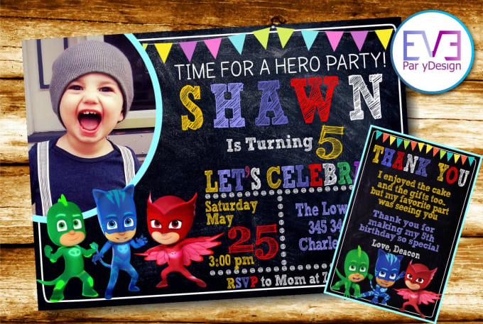 Gig Preview - Design an awesome birthday invitation for your kid party