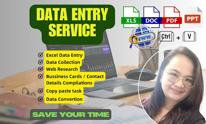 Gig Preview - Help you doing data entry task at affordable price