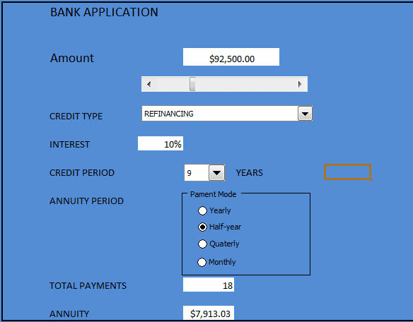 Gig Preview - Install Excel made LOAN Credit calculator planner for you