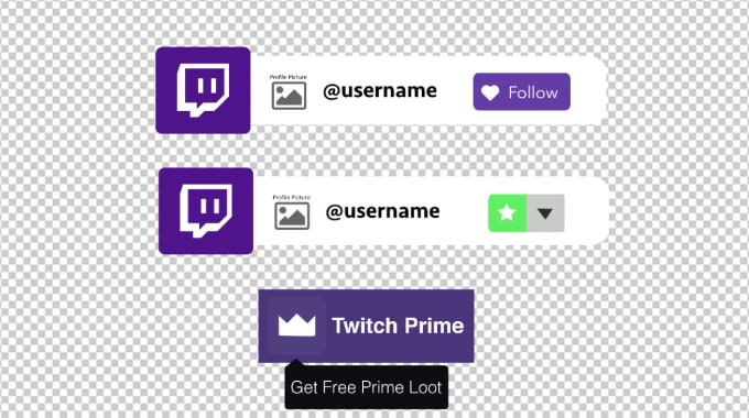 Gig Preview - Create twitch follow, subscribe or prime animation