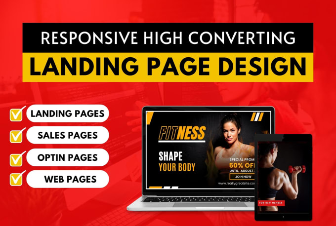 Gig Preview - Design landing page or web page