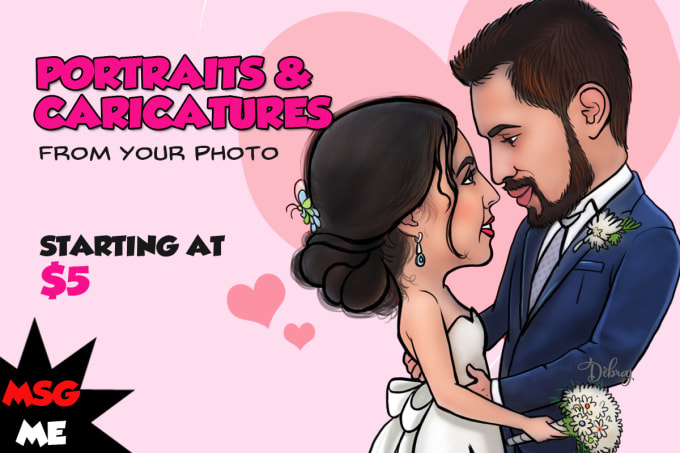 Gig Preview - Draw cartoon caricature from your photo