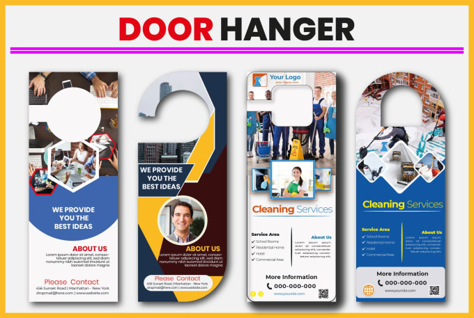 Gig Preview - Create the best real estate door hanger design service