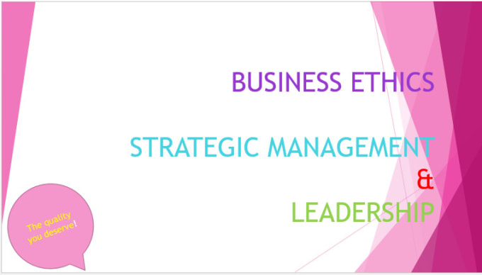 Gig Preview - Assist in leadership, strategic management and ethics